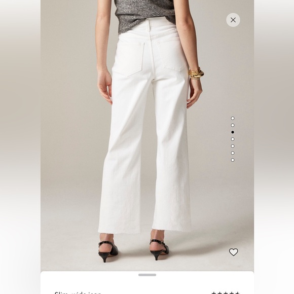 J. Crew Women's White Slim-Wide Jean - Picture 2 of 8